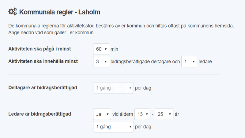 Anpassad sammanställning till kommunen