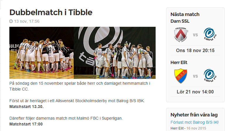 Matcher presenteras med klubbmärken