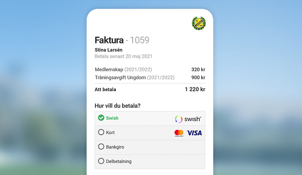 Fakturera medlemmar & sponsorer.