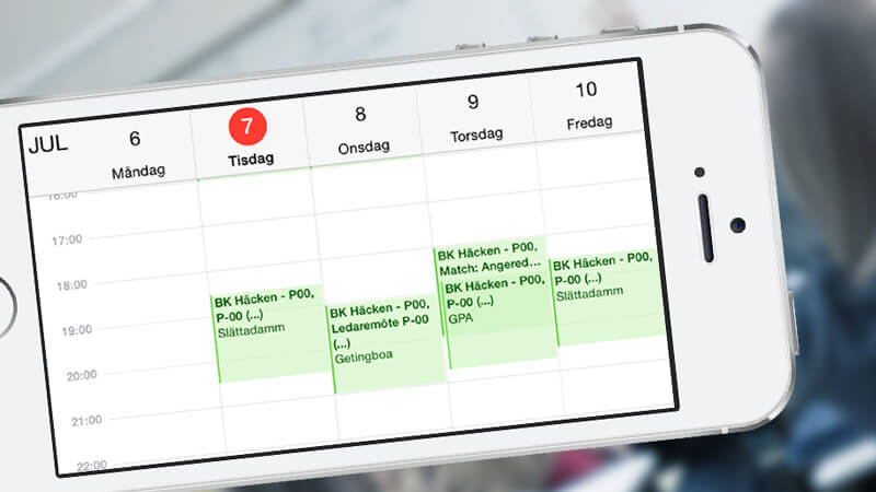 Prenumerera på lagets kalender