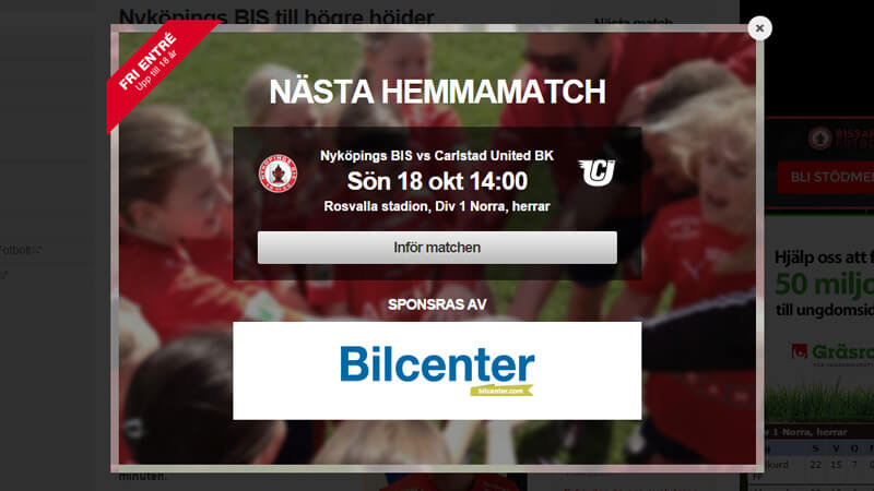 När är nästa match?