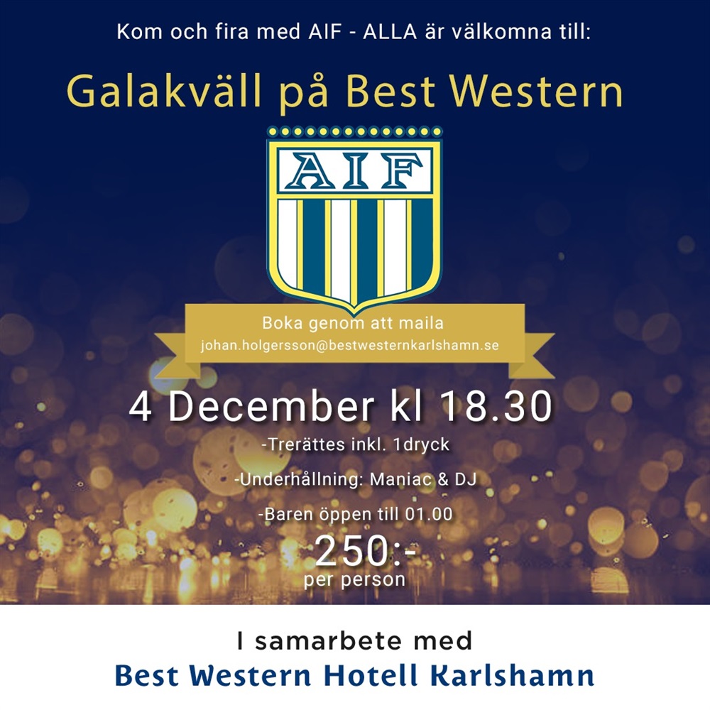 Galakväll På Best Western / Asarums IF FK - Svenskalag.se